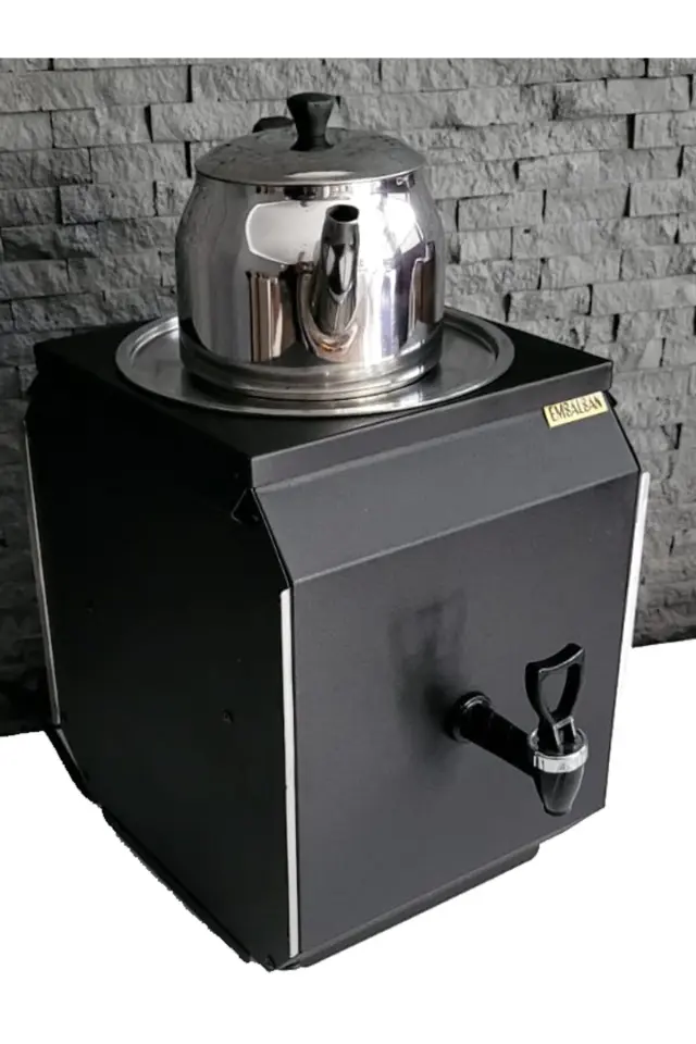 Emsalsan Elektrikli Prestij  Siyah Semaver 5lt Çaycı
