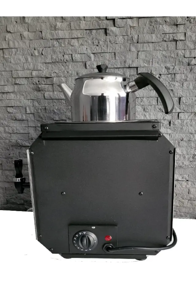 Emsalsan Elektrikli Prestij  Siyah Semaver 5lt Çaycı