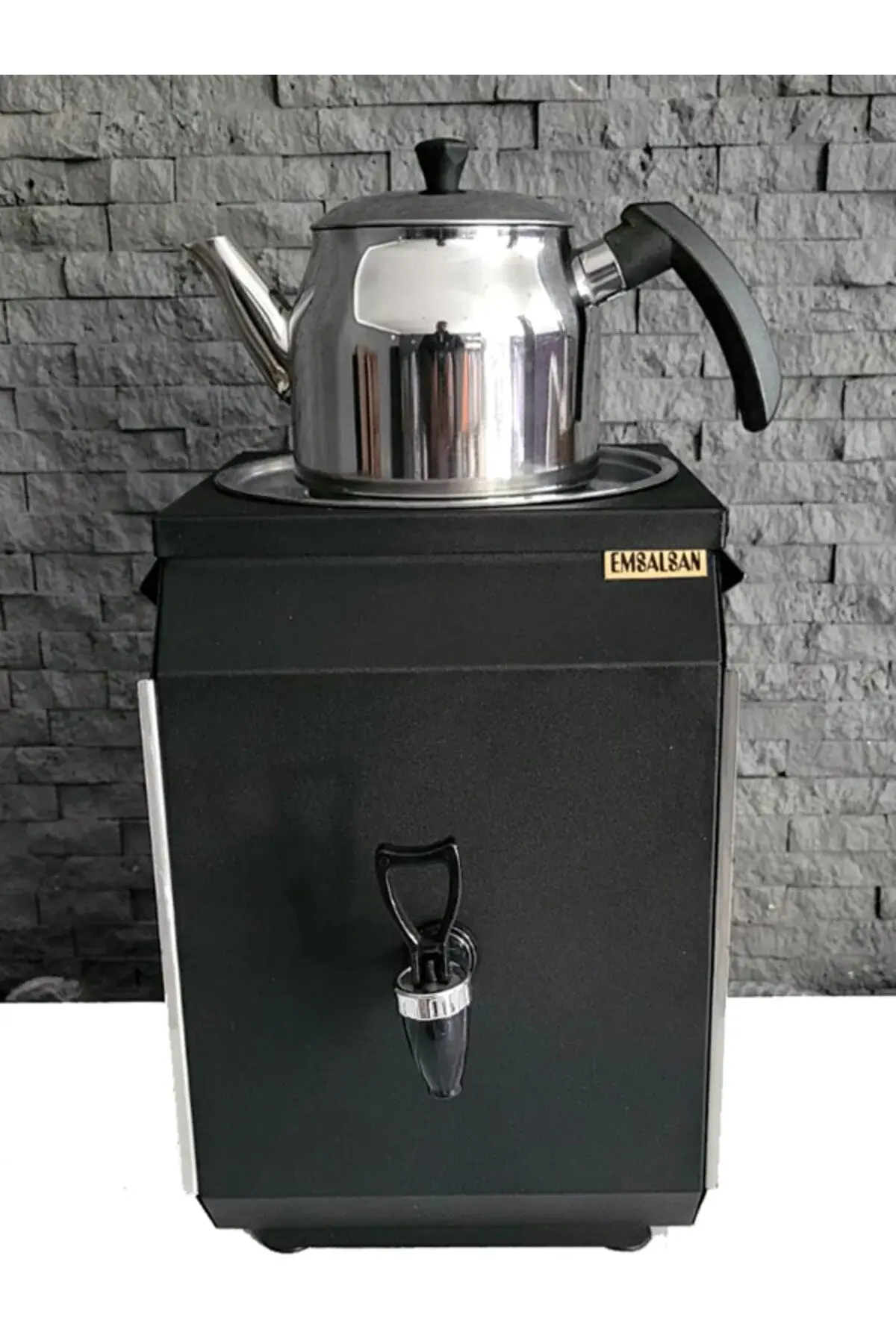 Emsalsan Elektrikli Prestij  Siyah Semaver 5lt Çaycı