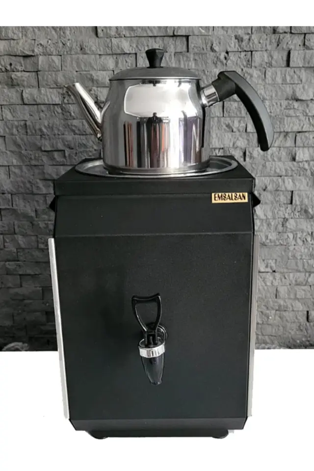 Emsalsan Elektrikli Prestij  Siyah Semaver 5lt Çaycı