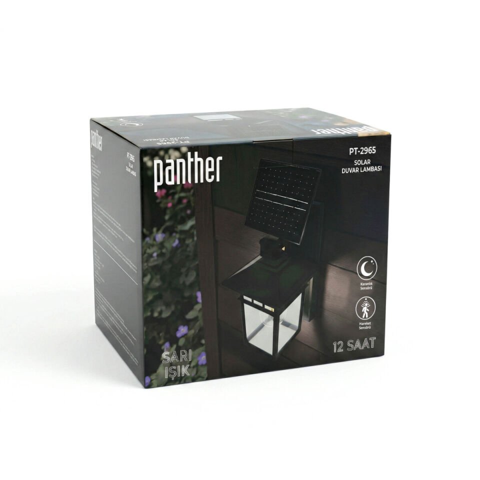 Panther PT-2965 Solar Hareket Sensörlü LED Duvar Lambası