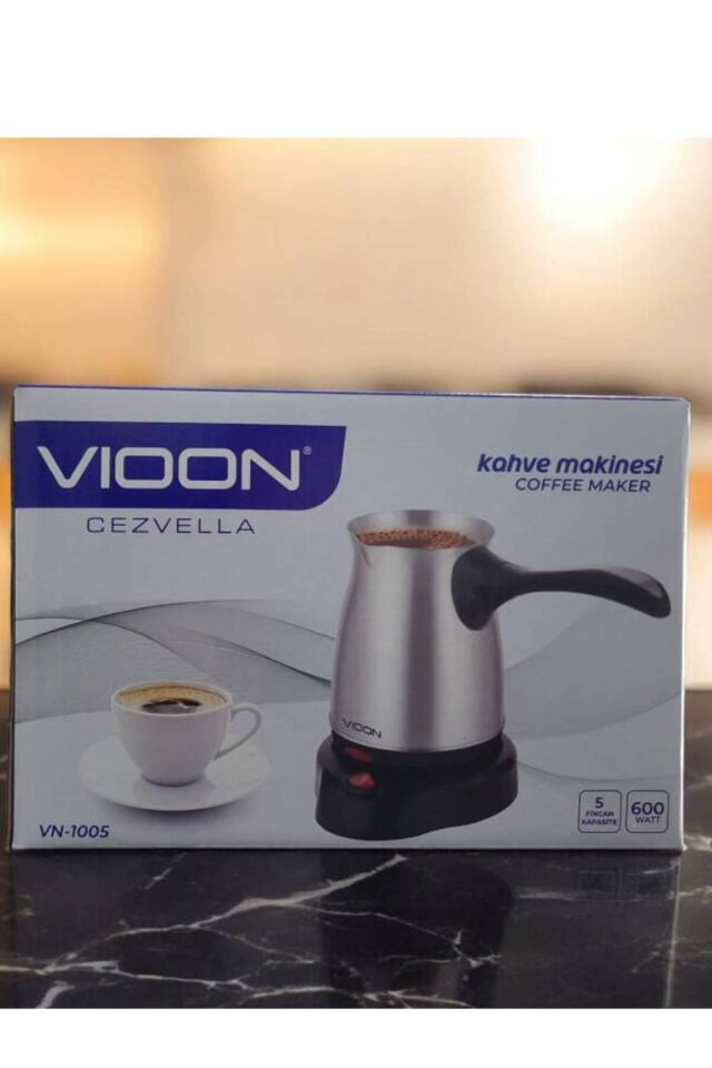 Vioon Vn-1005 Cezvella Elektrikli Çelik Cezve-Türk Kahvesi Makinesi