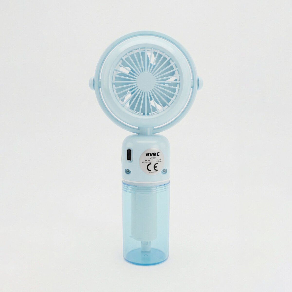 Avec AV-F834 Su Spreyli ve Oynar Başlıklı USB Şarjlı Mini Fan