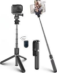 Buffer Fotoğraf Makinası ve Telefon Takılabilen 2si 1 Arada Selfie Çubuğu