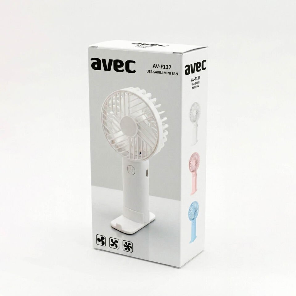 Avec AV-F137 Çok Fonksiyonlu USB Şarjlı Mini Fan