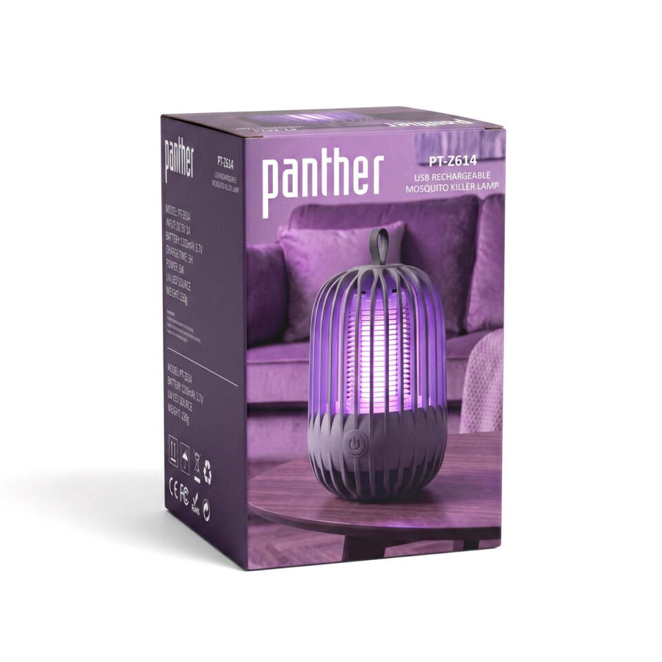 Panther PT-Z614 USB Şarjlı Sinek Öldürücü ve Gece Lambası