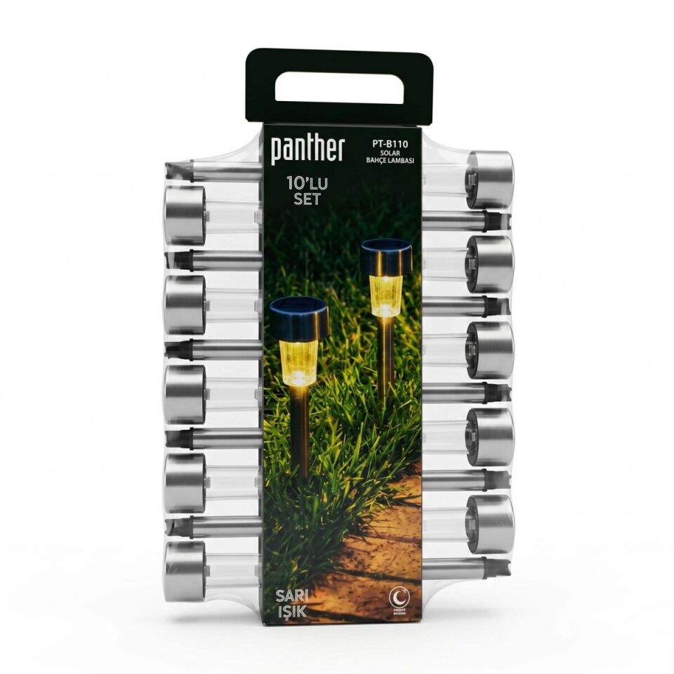 Panther PT-B110 10'lu Solar Bahçe Lambası Seti