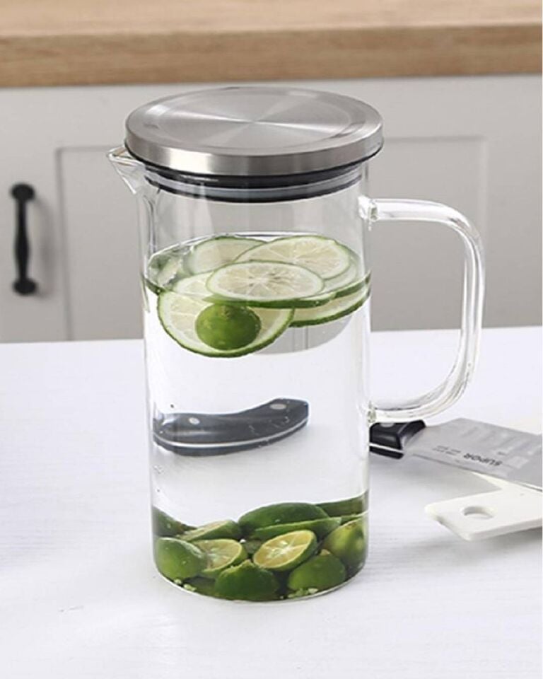 Alisa Krom Kapaklı Cam Sürahi