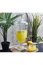 4,5lt Cam Sebil Musluklu Şerbetlik Parti Damacanası Meşrubatlık