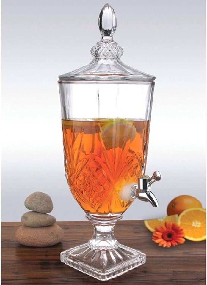 3 lt Cam Sebil Musluklu Şerbetlik Parti Damacanası Meşrubatlık