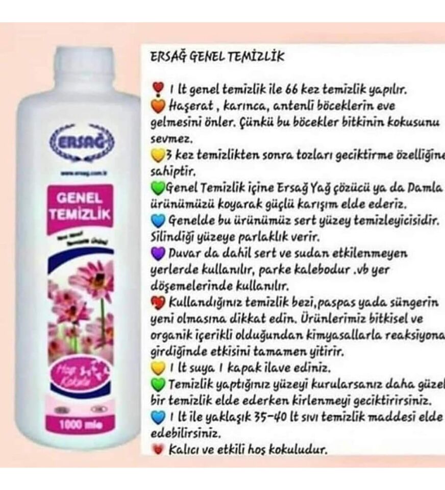 ERSAĞ GENEL TEMİZLİK 1000ml