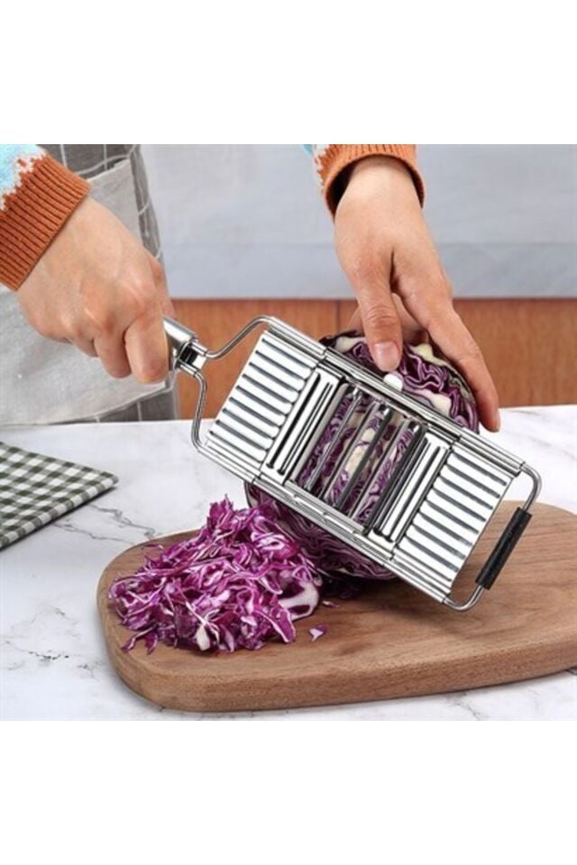 BUFFER® Ayarlanabilir 3 Farklı Başlıklı Tutmalı Sebze Dilimleyici Peynir Rendeleyici Aparat