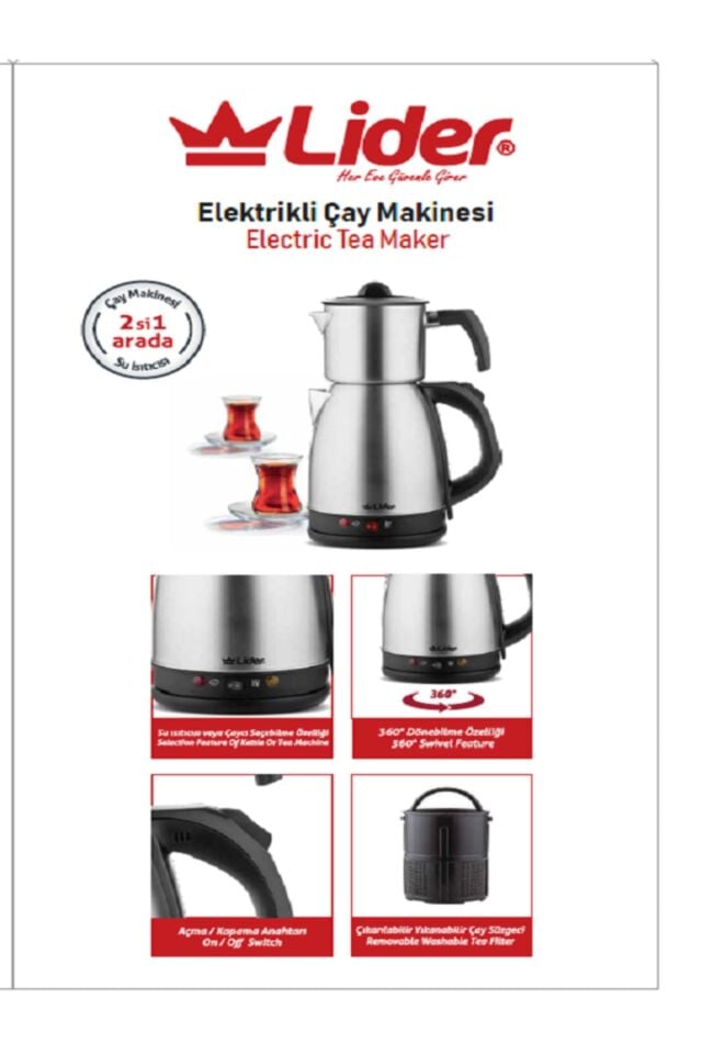 Ltm-330 Çelik Çay Makinesi 2'si 1 Arada