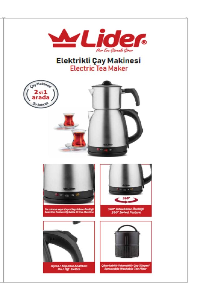 Ltm-330 Çelik Çay Makinesi 2'si 1 Arada