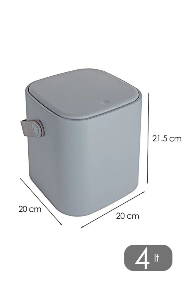 Tutma Saplı Sihirli Iç Kovalı Tezgah Üst Mutfak Çöp Kovası 4 Lt