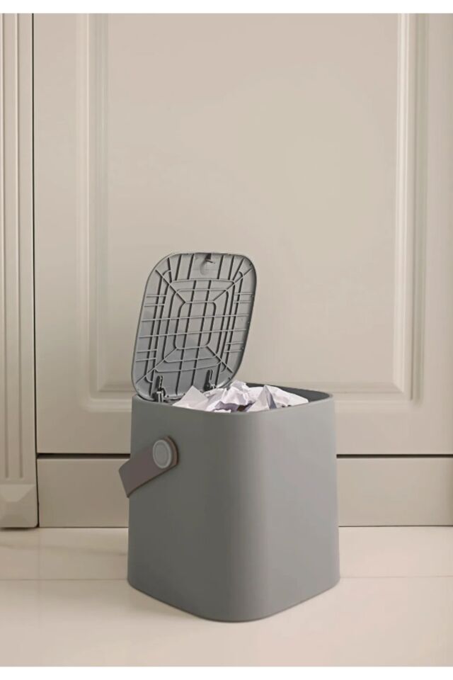 Tutma Saplı Sihirli Iç Kovalı Tezgah Üst Mutfak Çöp Kovası 4 Lt