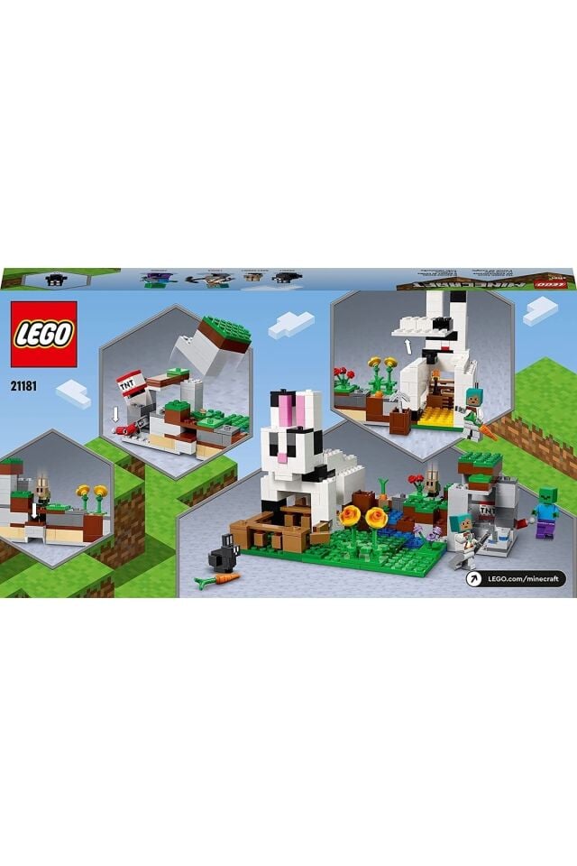 ® Minecraft® Tavşan Çiftliği 21181 – Macera Oyunlarını Seven Çocuklar Için Tavşan Evi Içeren Yar