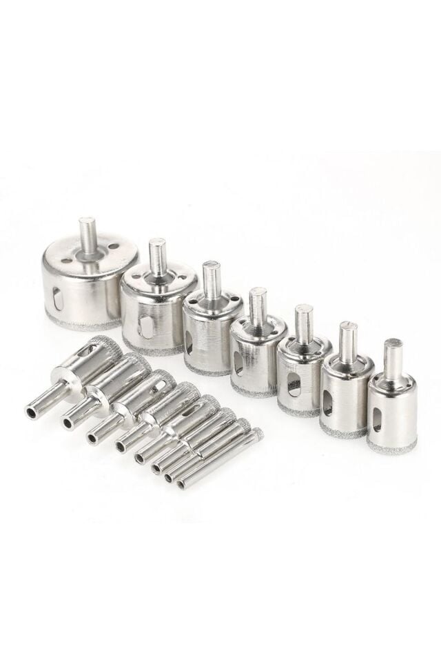 Mermer Granit Fayans Cam Yuvarlak Delme Panç Elmas Uç Yuvarlak Açma Matkap Için Karot 1cm (10mm)