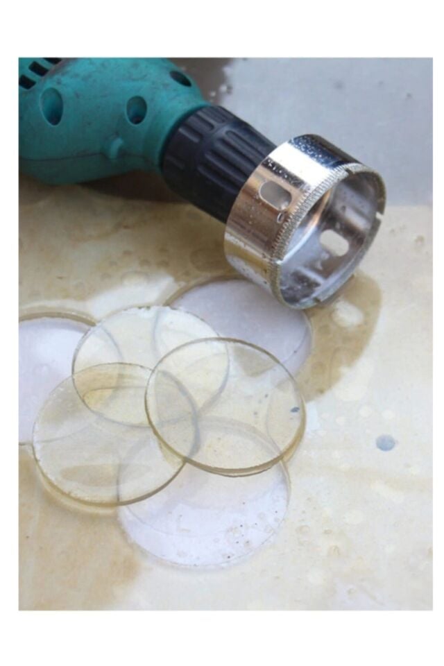 Mermer Granit Fayans Cam Yuvarlak Delme Panç Elmas Uç Yuvarlak Açma Matkap Için Karot 0,6cm (6mm)