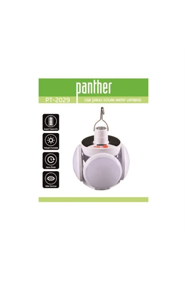 Panther Pt-2029 Şarjlı Solar Kamp Lambası