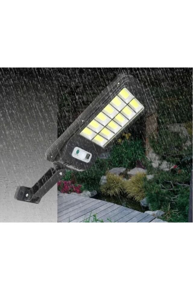 Güneş Enerjili Bahçe Aydınlatma 3 Modlu Kumandalı Sensörlü 12 Gözlü 120 Cob Led Ayarlı Montaj Ayağı