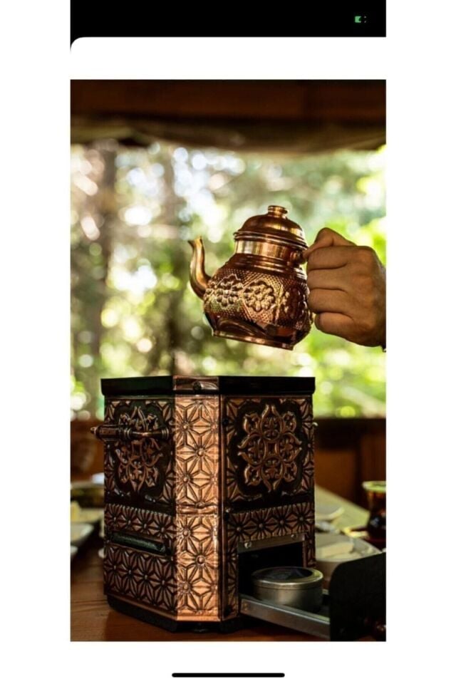 Nostaljik Bakır Jelli Semaver  DEMLİK  HEDİYE