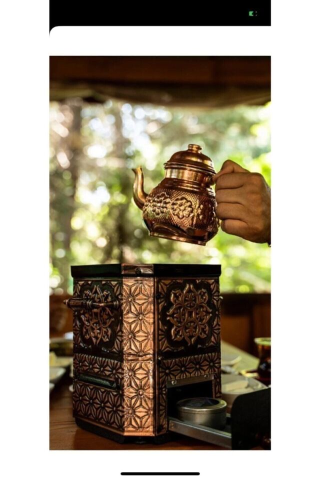 Nostaljik Bakır Jelli Semaver  DEMLİK  HEDİYE