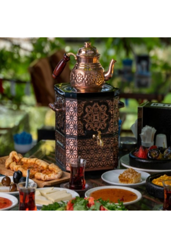 Nostaljik BakırJelli Semaver Demlik Hediye