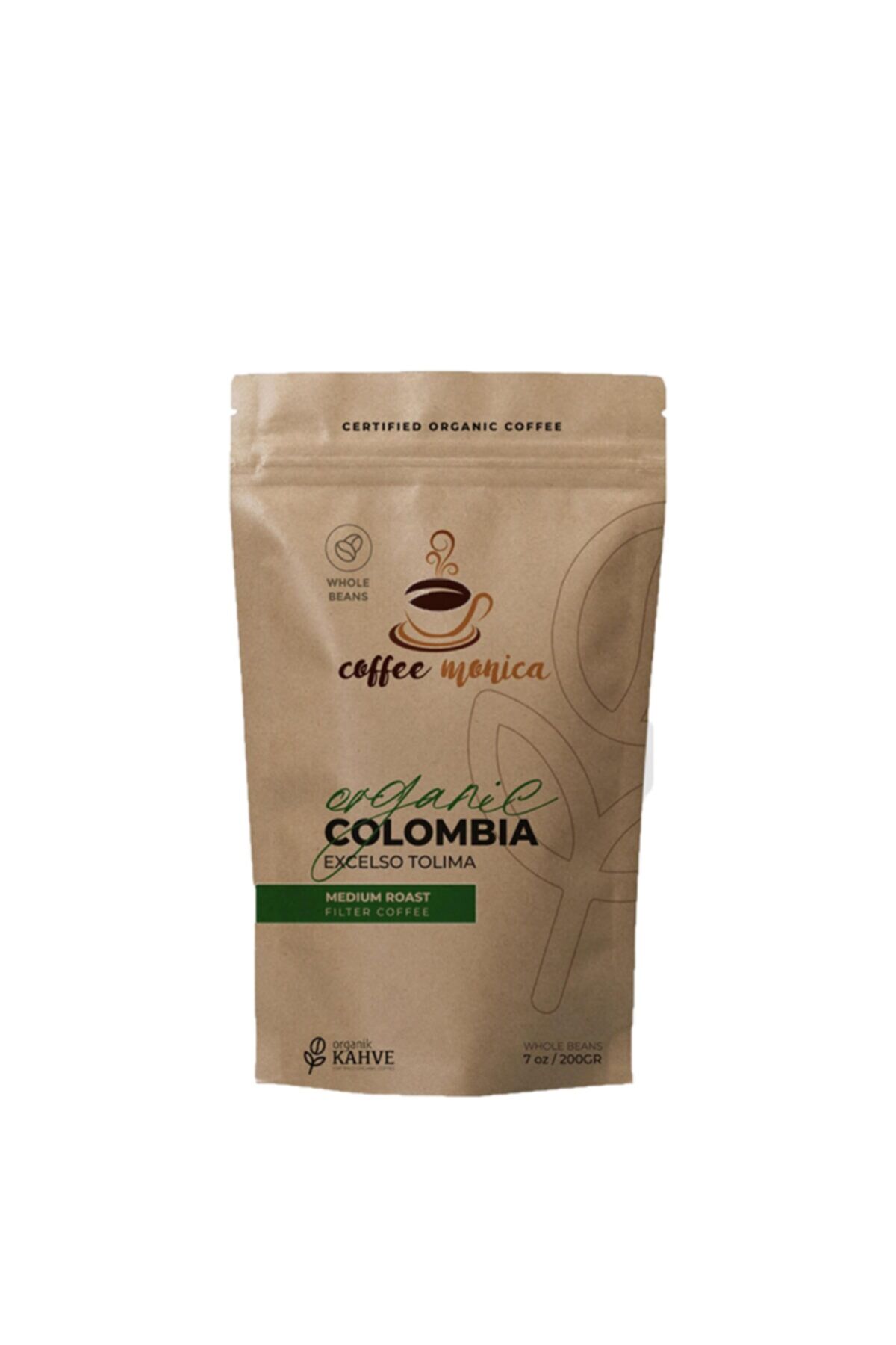Sertifikalı Organik Colombia Exelco Tolima  200 Gr