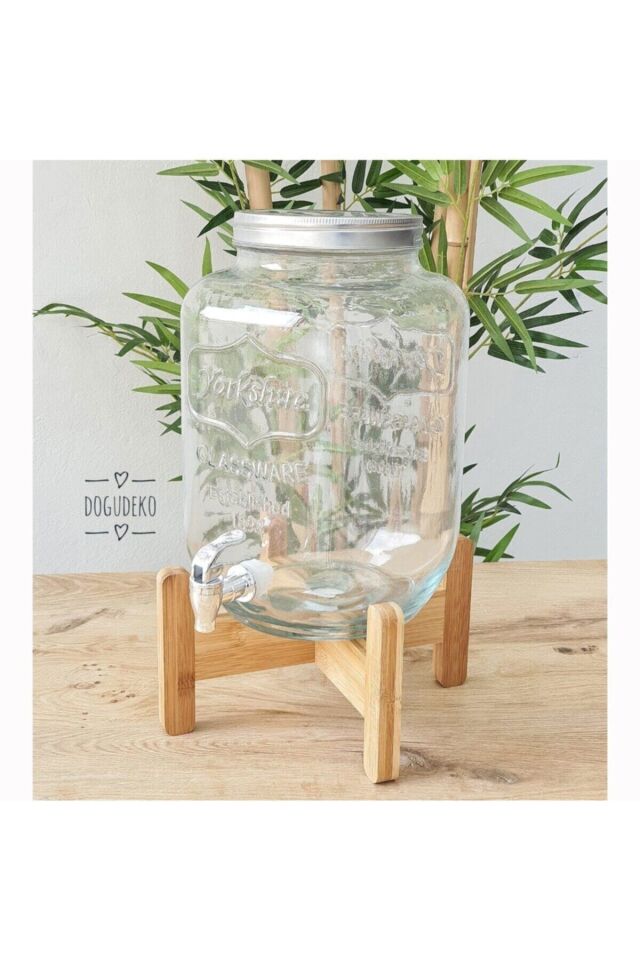 Acar Bambu Standlı 8lt Cam Sebil/damacana