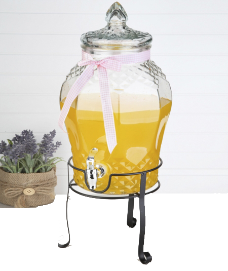 Perotti 8 Litre Musluklu Cam Su Sebili Şerbetlik Ve Damacana Metal Ayaklı