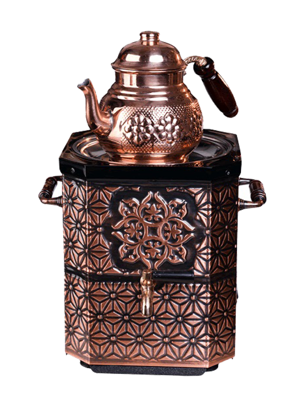 Emsalsan Elektrikli Nostaljik Çay Semaveri Bakır Demlik Hediye