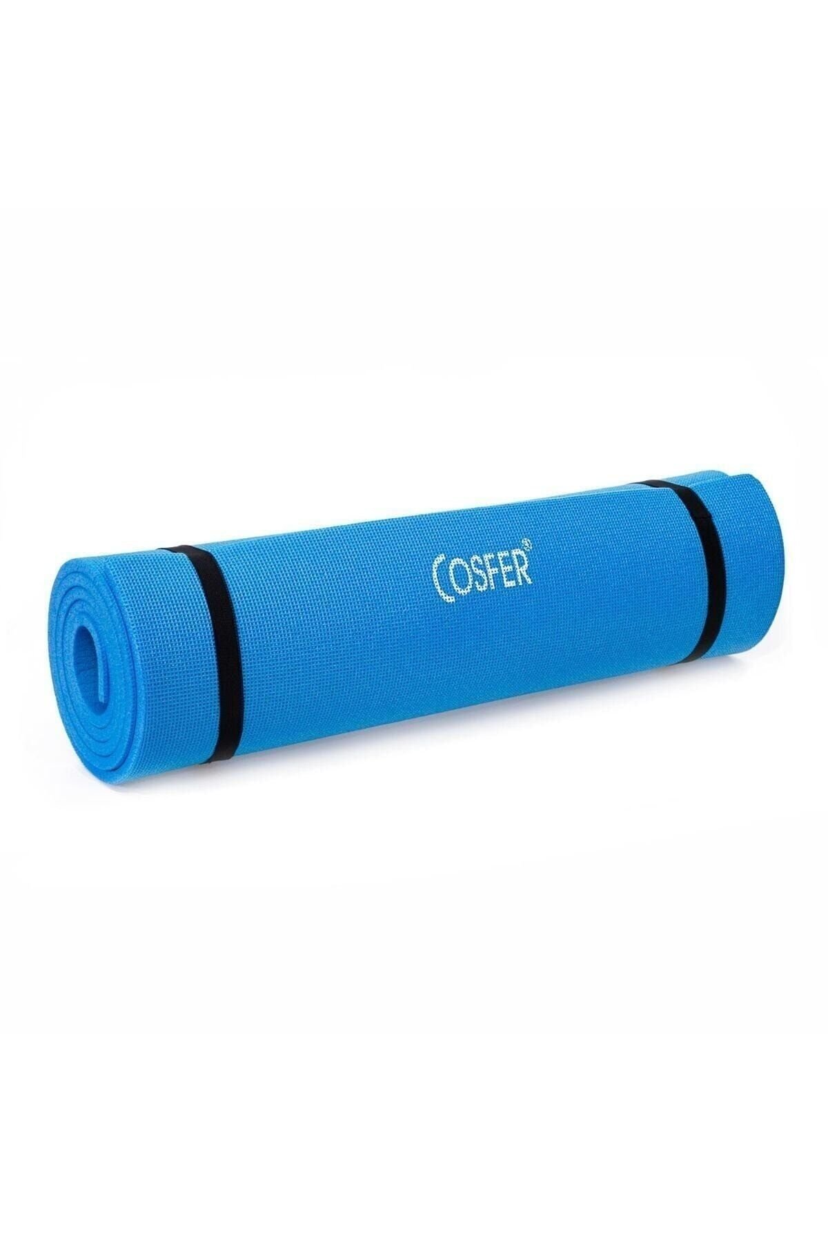 Cosfer 10 mm Pilates Ve Yoga Minderi Mavi