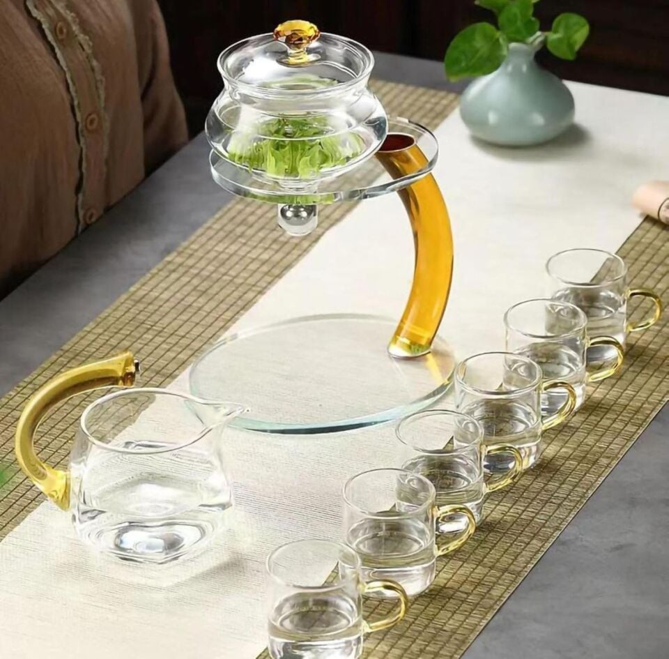 Miter Otomatik Lüks Manyetik Cam Demlik