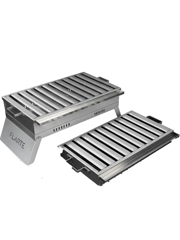 FLARTE KATLANIR MANGAL YAĞ OLUKLU PASLANMAZ 25X50CM