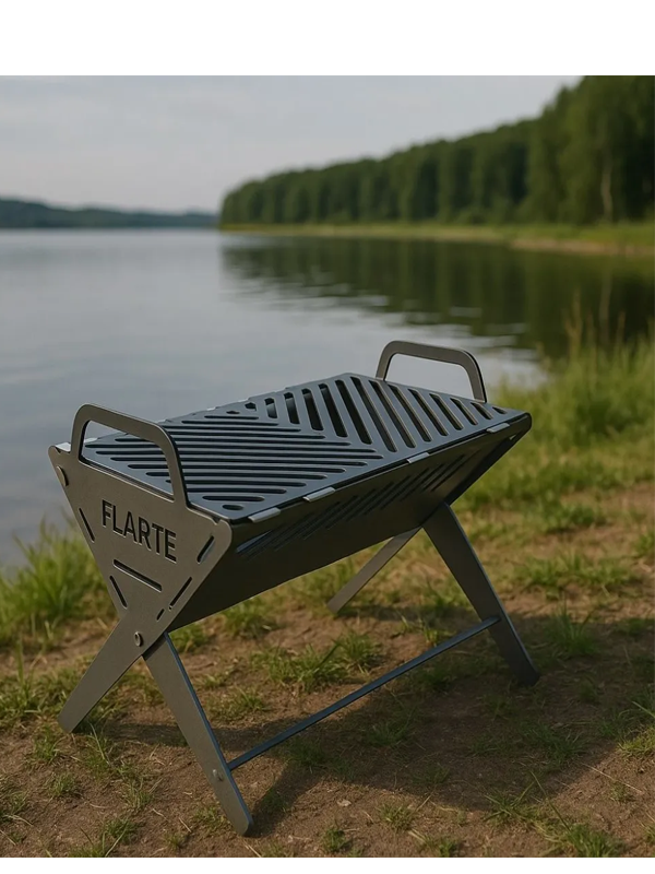 Flarte Taşınabilir Çanta Mangal 30x50cm Katlanabilir Mangal
