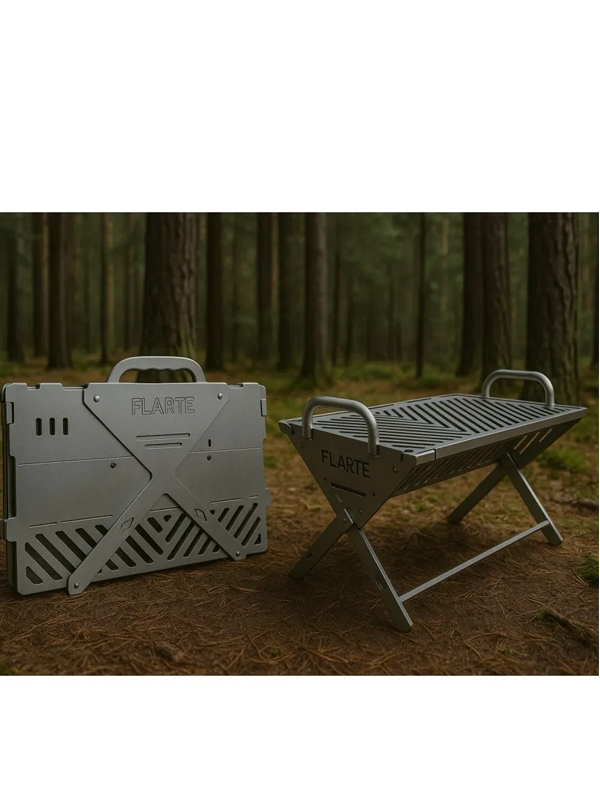 Flarte Taşınabilir Çanta Mangal 30x50cm Katlanabilir Mangal