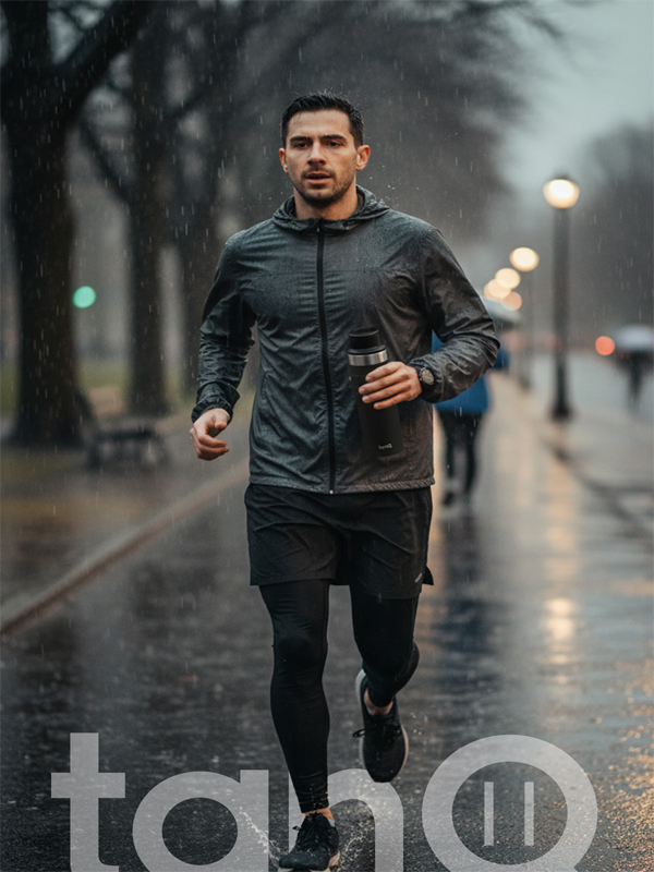 TanQ Ömür Boyu Garantili Active Paslanmaz Çelik Termos Midnight Black 600 ML