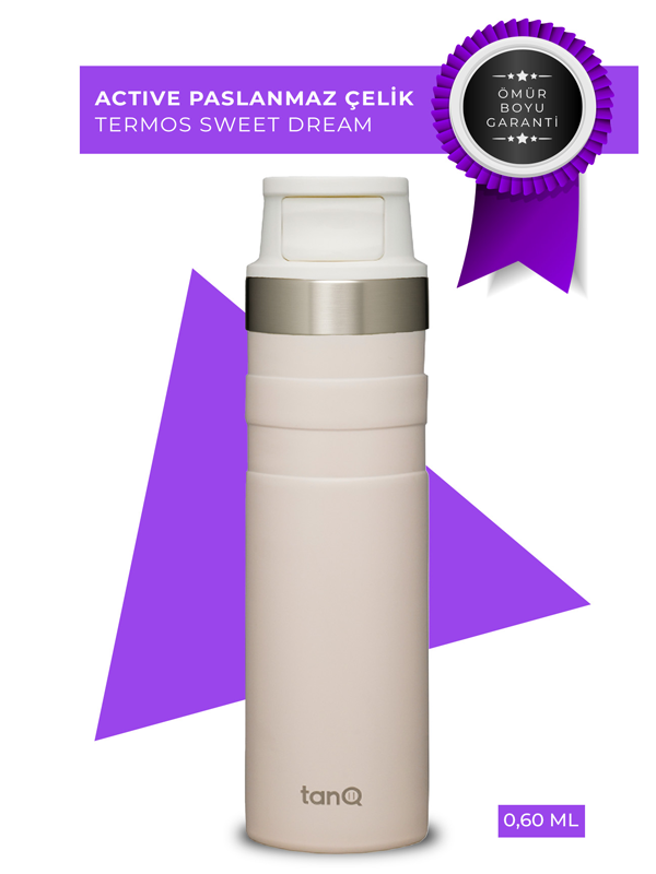 TanQ Ömür Boyu Garantili Active Paslanmaz Çelik Termos Sweet Dreams 600 ML