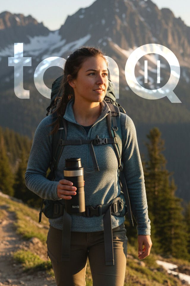 TanQ Ömür Boyu Garantili Active Paslanmaz Çelik Termos Midnight Black 350 ML