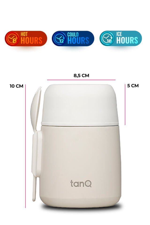 TanQ Ömür Boyu Garantili Bento Çelik Yemek Termosu Sweet Dream 500ML