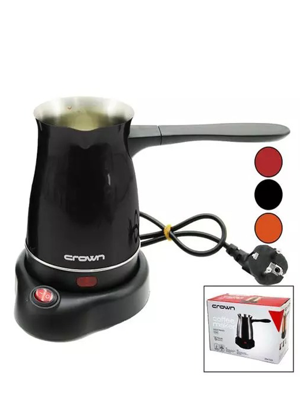 Crown Cr-7101 Renkli Çelik Cezve-Crown Renkli Türk Kahve Makinesi