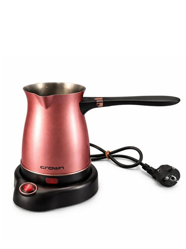 Crown Cr-7101 Renkli Çelik Cezve-Crown Renkli Türk Kahve Makinesi