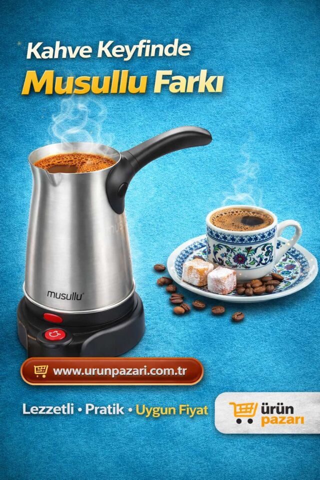 Musullu MSL-CM212 Elektrikli Cezve Çelik