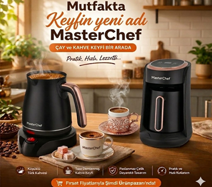 MasterChef Tekli Közde Türk Kahve Makinesi – 4 Fincan Kapasiteli Bol Köpüklü Kahve Makinesi