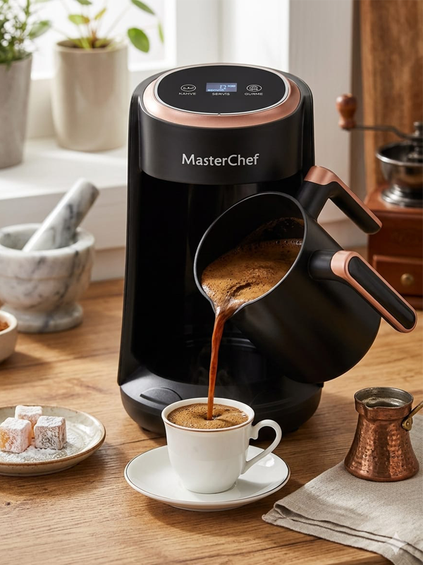 MasterChef Tekli Közde Türk Kahve Makinesi – 4 Fincan Kapasiteli Bol Köpüklü Kahve Makinesi
