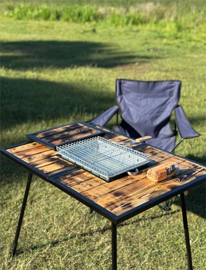 Katlanır Kamp Mangal Masası -Mangallı Piknik Masası