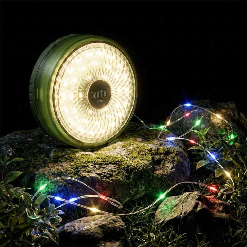 Panther PT-390 USB Şarjlı 8 Metre Şerit LED'li Kamp Lambası