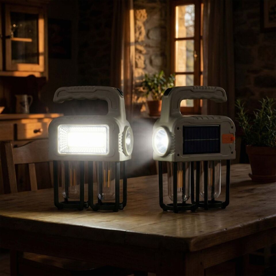 Panther PT-6219 USB Şarjlı Solar El Feneri