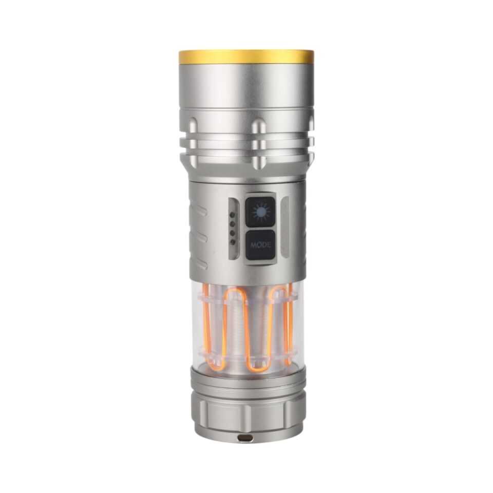 Panther PT-4128 USB Şarjlı Profesyonel Çift LED El Feneri